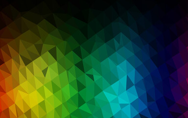 Dark Multicolor, Rainbow vector blurry triangle texture.