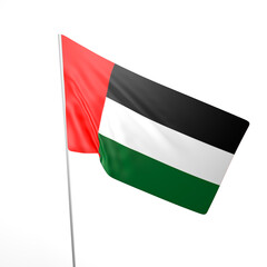 Waving Dubai emirates flag
