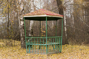 Gazebo in the Park in autumn