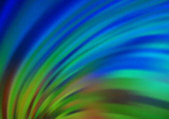 Light Blue, Green vector pattern with bent ribbons.