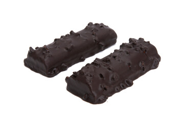 curd cheese in chocolate isolated