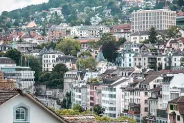 Cityscape view on the historic city center Zurich in Switzerland