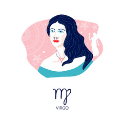 Zodiac sign Virgo. The symbol of the astrological horoscope.