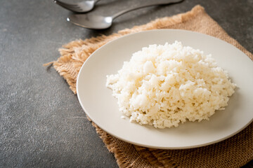cooked rice on plate