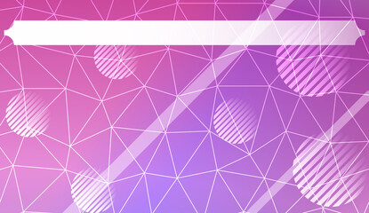 Decorative background with triangles, line, circle, space for text. Bright background for poster, banner, flyer. Vector illustration. Creative gradient color.