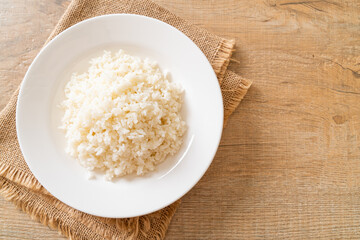cooked rice on plate