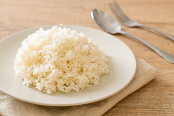 cooked rice on plate