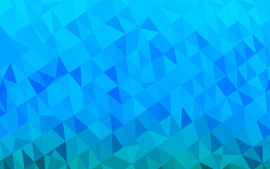 Fototapeta na wymiar Light BLUE vector shining triangular template.