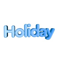 3d letter Holiday 3d illustration