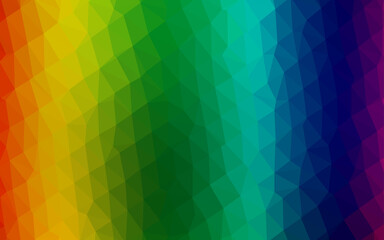 Light Multicolor, Rainbow vector triangle mosaic template.