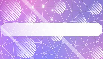 Decorative background with triangles, line, circle, space for text. Bright background for poster, banner, flyer. Vector illustration. Creative gradient color.