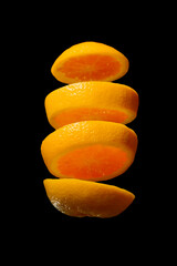 Floating Orange Black Backround