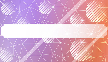 Decorative pattern with polygonal in triangles style, line, circle. Presentation design for your idea. Vector illustration. Blurred Background, Smooth Gradient Texture Color