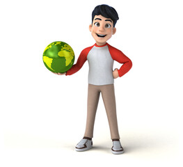 Fun 3D Asian teenager with a manga style