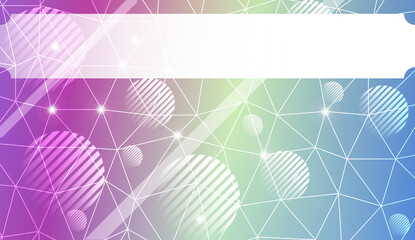 Decorative background with triangles, line, circle, space for text. Bright background for poster, banner, flyer. Vector illustration. Creative gradient color.