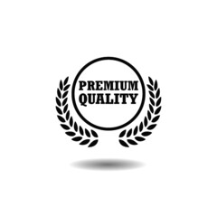 Premium Quality label icon with shadow