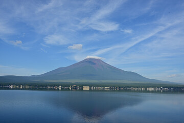 Mt.Fuji, when it has a red appearance
