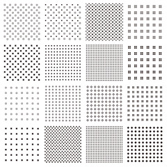 Collection of seamless patterns which are square with unevenness,