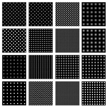Collection of seamless patterns which are square with unevenness,