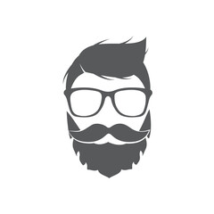 Hipster icon on white background