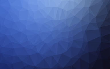 Dark BLUE vector shining triangular template.