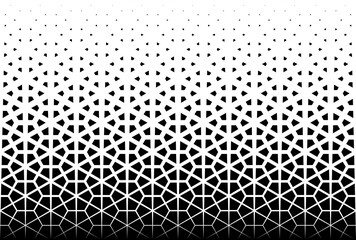 Disappearing pattern in japanese style kumiko.Black figurs on a white background.