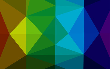Light Multicolor, Rainbow vector shining triangular template.