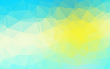 Light Blue, Yellow vector blurry triangle texture.