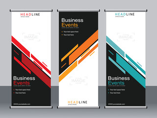 Business banner roll up set,standee banner template,Modern banner.