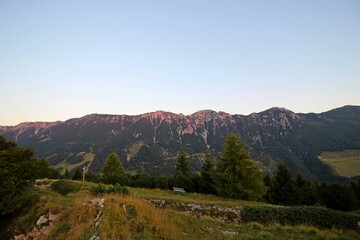 Obraz premium sunrise in the monte baldo mountain
