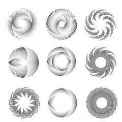 Halftone dots in circle form. round logo . vector dotted frame . design element