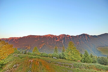 sunrise in the monte baldo mountain