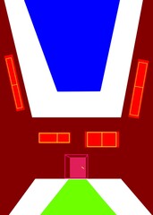 Yellow windows on brown walls - Lilleaker 