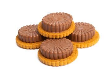 cookies with chocolate isolated