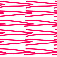 Seamless vector check marks pattern. Hand-drawn geometric shapes isolated on white background. Free hand line image. Striped illustration for clothing, wrapping paper, prints, wallpaper, notebook