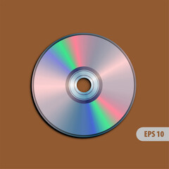Realistic cd or dvd compact disk close up