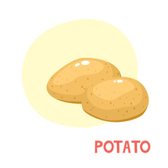Bright vector illustration of colorful of potato.