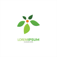 Nature creative symbol organic concept. Leaf icon, Corporate identity logotype, company graphic design