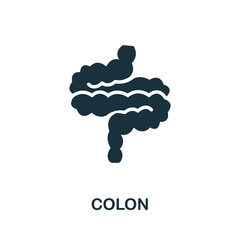 Colon icon. Simple element from internal organs collection. Creative Colon icon for web design, templates, infographics and more