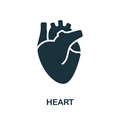 Heart icon. Simple element from internal organs collection. Creative Heart icon for web design, templates, infographics and more