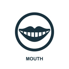 Mouth icon. Simple element from internal organs collection. Creative Mouth icon for web design, templates, infographics and more