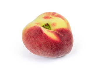Single flat peach on a white background