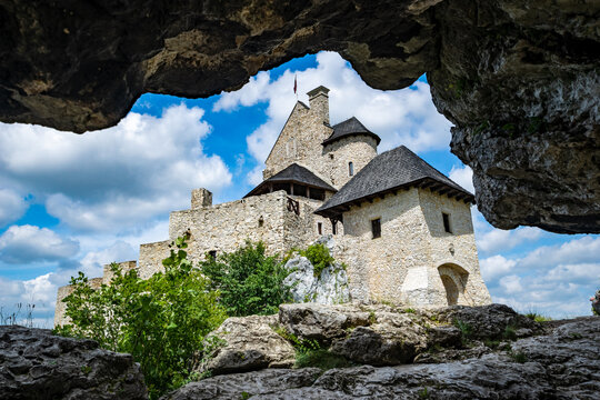 Bobolice Castle in Poland.The castle is part of the system of strongholds known as the Eagles' Nests