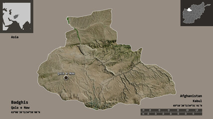 Badghis, province of Afghanistan,. Previews. Satellite
