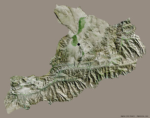 Baghlan, province of Afghanistan, on solid. Satellite