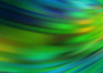 Dark Blue, Yellow vector glossy bokeh pattern.