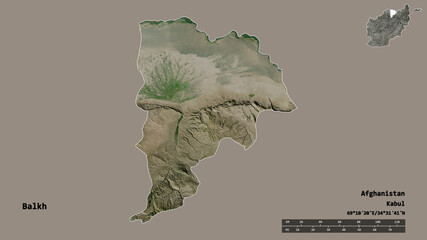 Balkh, province of Afghanistan, zoomed. Satellite © Yarr65