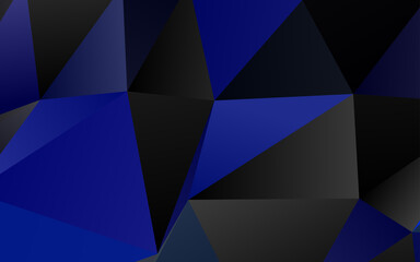 Obraz premium Dark BLUE vector polygon abstract background.