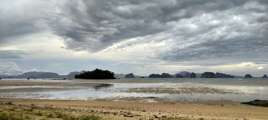 clouds over lake