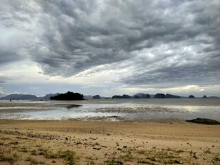 storm clouds over the sea